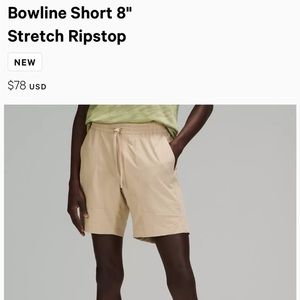 Men’s Lululemon Bowline Short 8” stretch ripstop